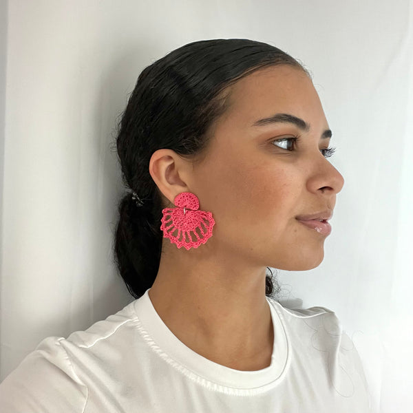 Fan Shaped Earrings- Amanecer